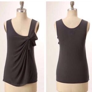 Anthro Deletta gray swept away tank top